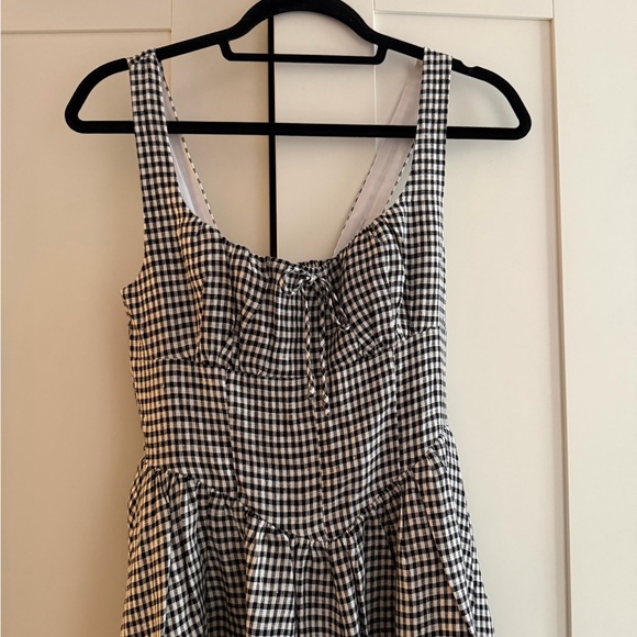 Reformation Balia Linen Dress Black and White Gingham XS / 0 - Picture 8 of 12